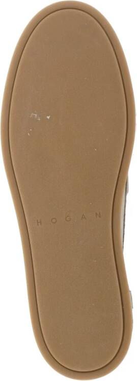 Hogan Beige Suède Loafers voor Mannen Gray Heren