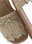 Hogan Beige Suède Sandalen met Franjes Beige Dames - Thumbnail 6