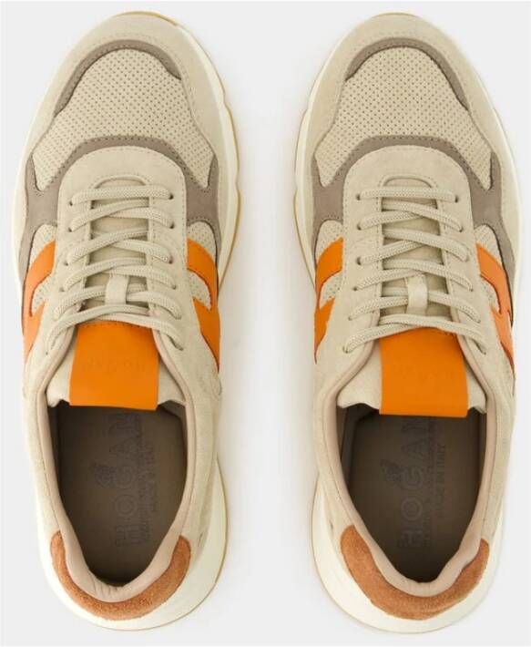 Hogan Beige Suède Sneakers Beige Heren