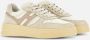 Hogan Beige Suède Sneakers met Witte Leren Details Beige Heren - Thumbnail 2