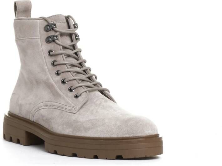 Hogan Beige suède veterschoenen Beige Heren