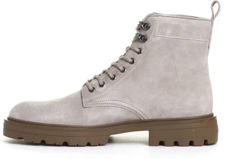 Hogan Beige suède veterschoenen Beige Heren