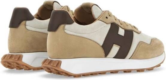 Hogan Beige Suède Veterschoenen Beige Heren