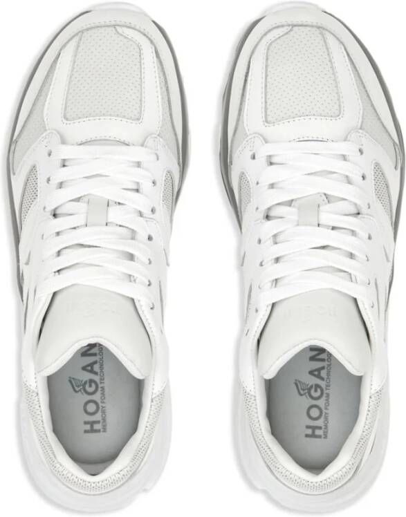 Hogan Bianco Sporco Leren Sneaker White Dames