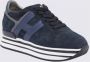 Hogan Blauw Wit Suède Midi Sneakers Black Dames - Thumbnail 2