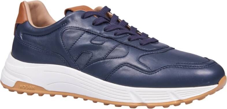 Hogan Blauwe Hyperlight Leren Sneakers Blue Heren