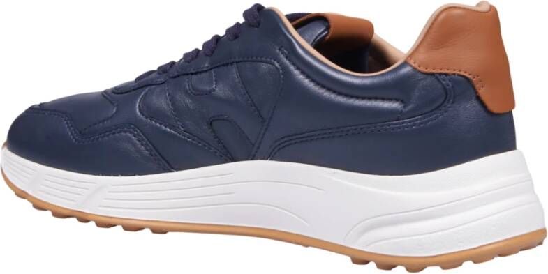 Hogan Blauwe Hyperlight Leren Sneakers Blue Heren