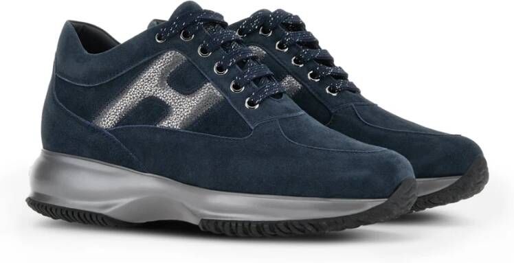 Hogan Blauwe Interactieve Sneakers Gemaakt in Italië Blue Dames