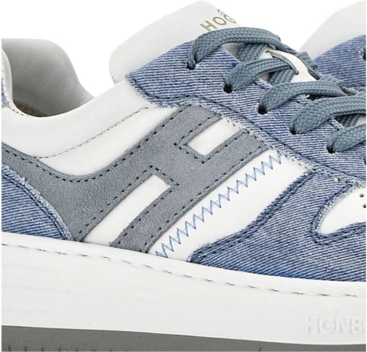 Hogan Blauwe Leren Lage Sneakers Blue Dames