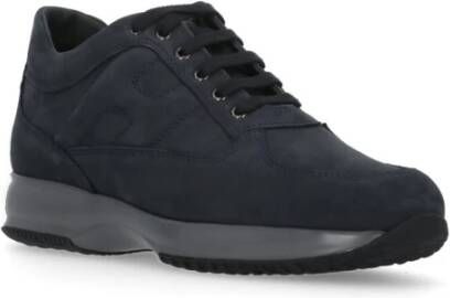 Hogan Blauwe Leren Sneakers voor Mannen Blue Heren