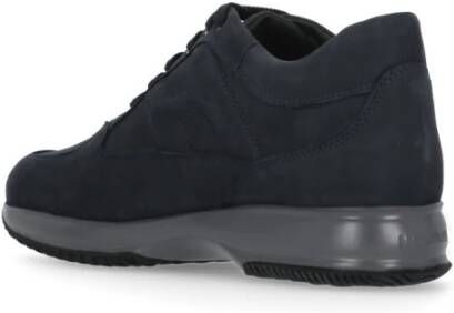 Hogan Blauwe Leren Sneakers voor Mannen Blue Heren