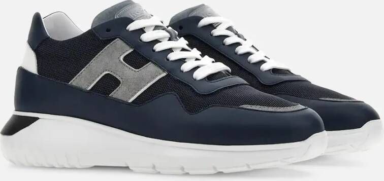 Hogan Blauwe Platte Schoenen Blue Heren