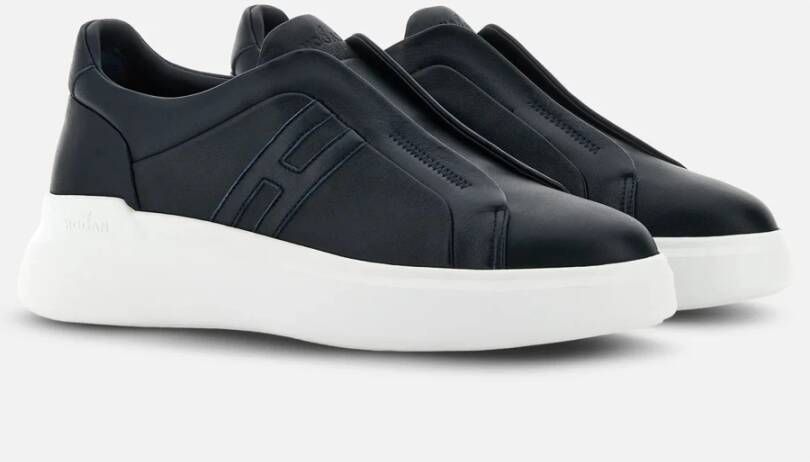 Hogan Blauwe Slip-On Sneakers met Aerodynamische Zool Blue Heren