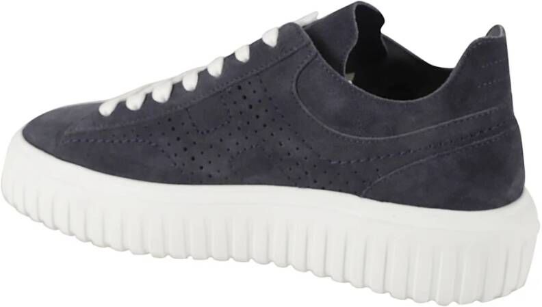 Hogan Blauwe Sneakers met Geperforeerd Detail Blue Heren