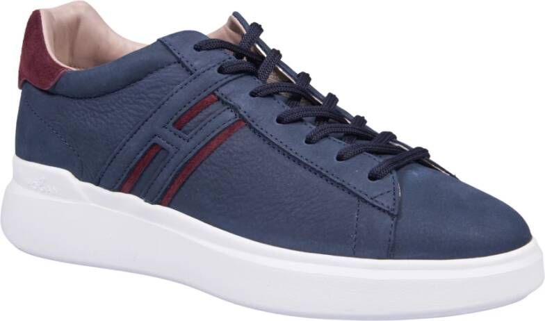 Hogan Blauwe Sneakers met Logodetail Blue Heren