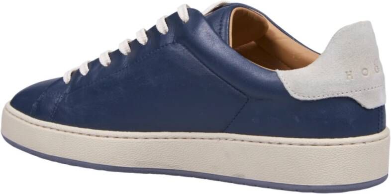 Hogan Blauwe Sneakers met Suède Details Blue Heren