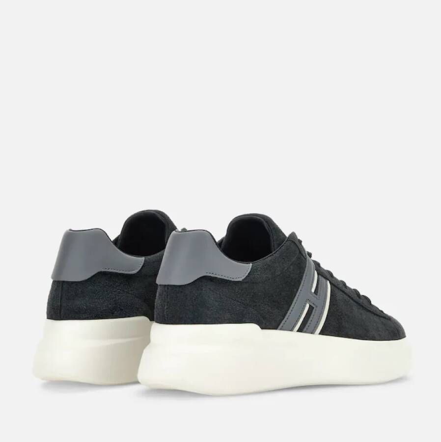 Hogan Blauwe Sneakers met Suède en Leer Blue Heren