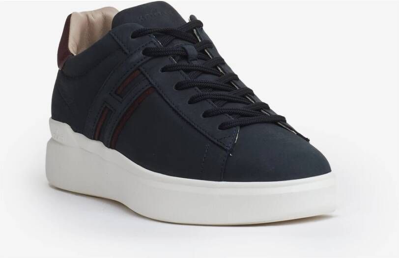 Hogan Blauwe Suède Rebel Sneakers Blue Heren