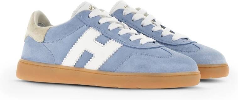 Hogan Blauwe Suède Sneakers Blue Dames