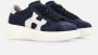 Hogan Blauwe Suède Sneakers met Golvende Side H Blauw Dames - Thumbnail 7