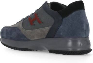 Hogan Blauwe Suède Sneakers met Iconische H Blue Heren