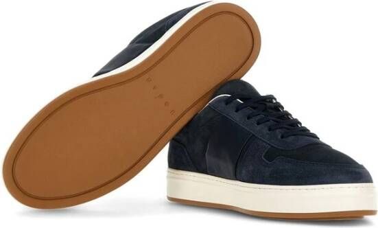 Hogan Blauwe Suède Sneakers met Logo Patch Blue Heren