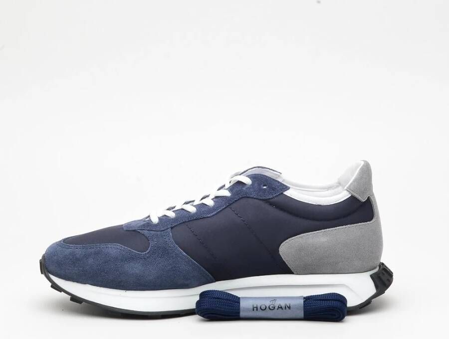 Hogan Blauwe Suède Sneakers met Memory Foam Binnenzool Blue Heren