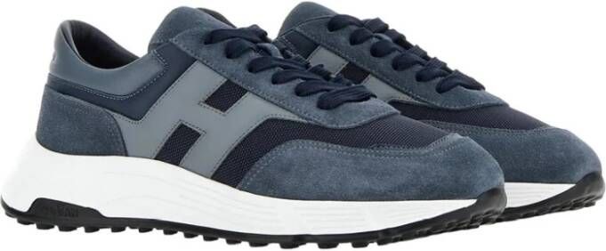 Hogan Blauwe Suède Sneakers met Memory Foam Blue Heren