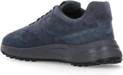 Hogan Blauwe Suède Sneakers Ronde Neus Blue Heren