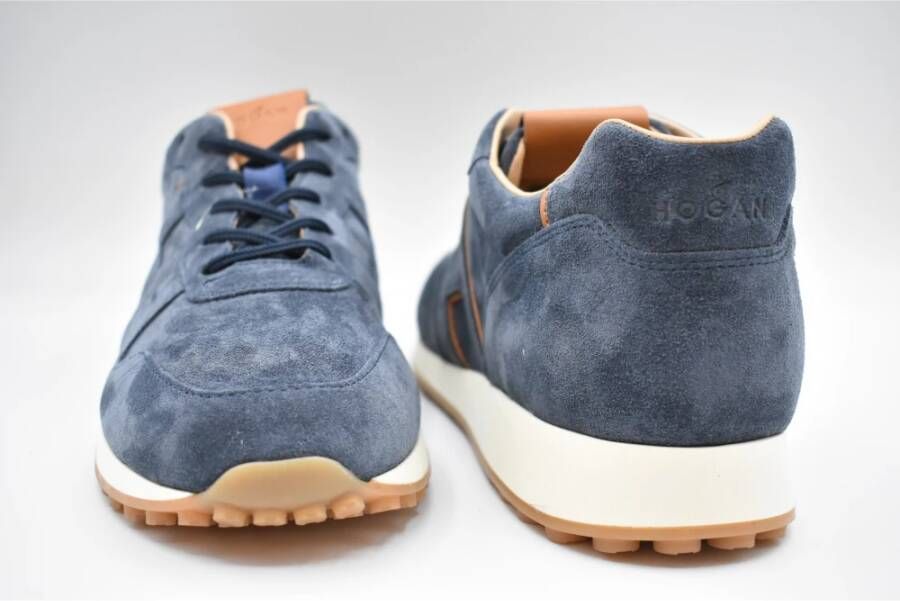 Hogan Blauwe Veterschoenen Aw22 Blue Heren