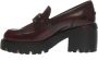 Hogan Bordeaux Leren Loafers Aw23 Brown Dames - Thumbnail 3