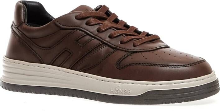 Hogan Bruin leren mand sneakers Brown Heren