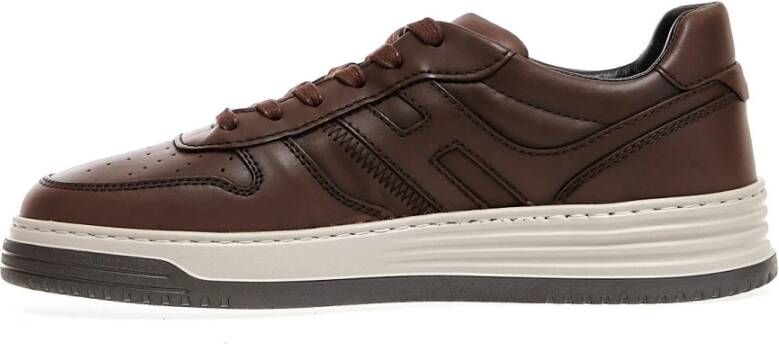 Hogan Bruin leren mand sneakers Brown Heren