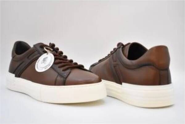 Hogan Bruin Leren Veterschoenen Ss21 Brown Heren