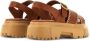 Hogan Bruine leren sandalen Brown Dames - Thumbnail 2