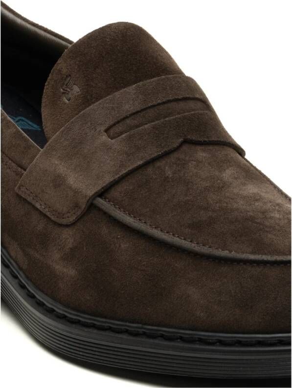 Hogan Bruine platte mocassinschoenen Brown Heren