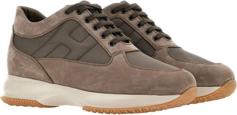 Hogan Bruine Platte Schoenen Stijlvol Ontwerp Brown Heren