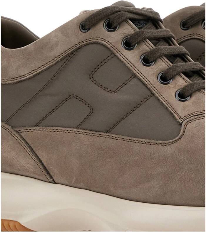 Hogan Bruine Platte Schoenen Stijlvol Ontwerp Brown Heren