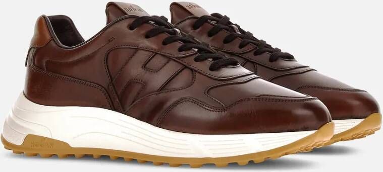 Hogan Bruine Platte Schoenen Brown Heren