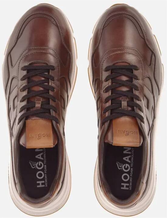 Hogan Bruine Platte Schoenen Brown Heren