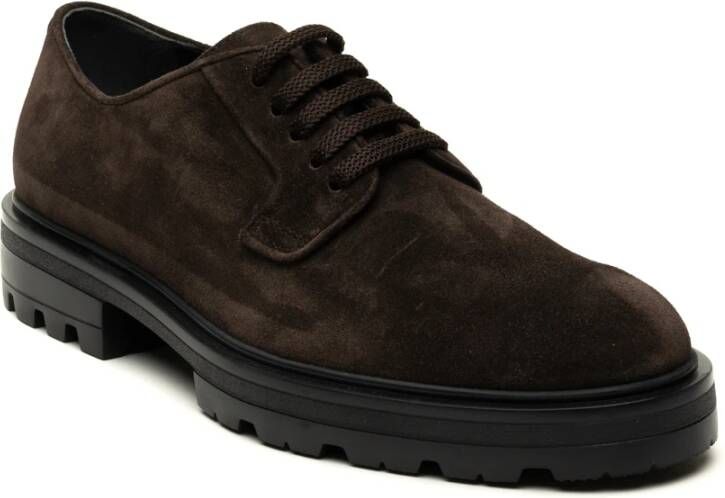 Hogan Bruine Sneakers Derby Stijl Brown Heren