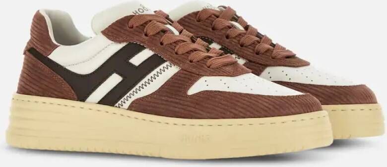 Hogan Bruine Sneakers H630 Brown Dames