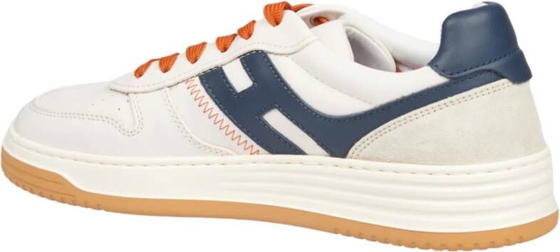 Hogan Bruine Sneakers met Blauw H-ontwerp Multicolor Heren