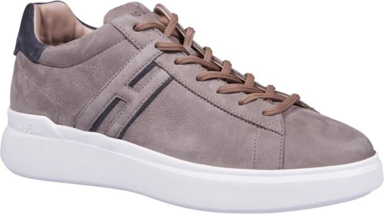 Hogan Bruine Sneakers met Logodetail Brown Heren