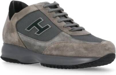 Hogan Bruine Sneakers met Tech Fabric Brown Heren