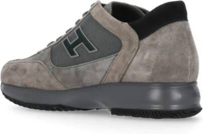 Hogan Bruine Sneakers met Tech Fabric Brown Heren