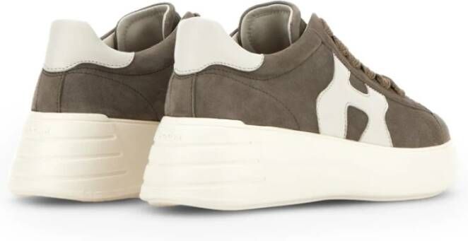 Hogan Bruine sneakers met witte zool Brown Dames