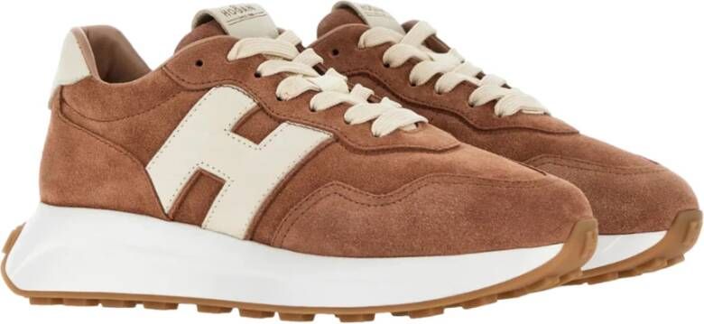 Hogan Bruine Sneakers voor Mannen Brown Dames