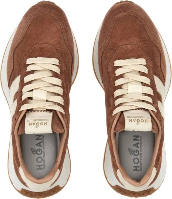 Hogan Bruine Sneakers voor Mannen Brown Dames