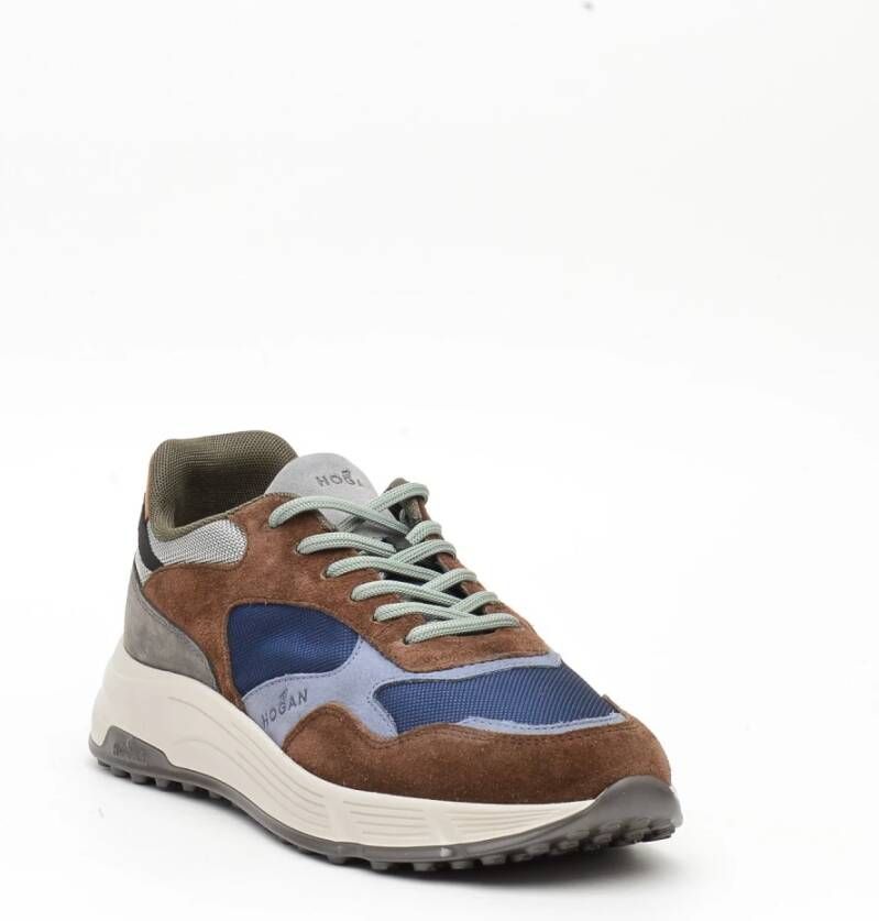 Hogan Bruine Suède en Stoffen Sneakers Brown Heren